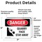 Signmission Quarry Face Stay Away, 7 in W x Rectangle, Vinyl Decal OS-2PACK-DS-D-57-L-1890 - alternate 2